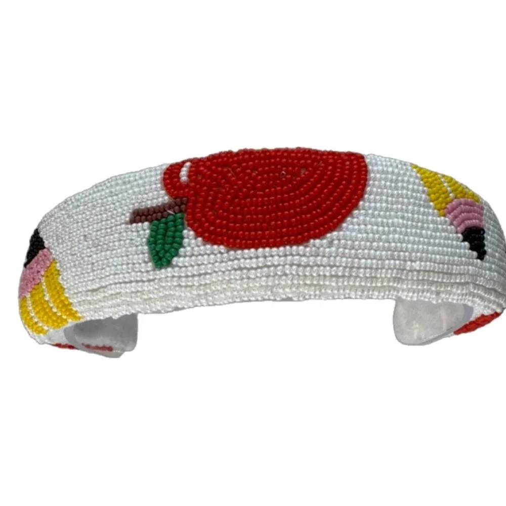 214. NEW The Back To School Apple Pencil Beaded Headband